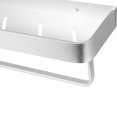 thumbnail image 4 of Shower Storage Shelf, Space-Saving  Edges Strong And Durable Kitchen Bathroom Shelf, For Kitchens Bathrooms 50cm Commodity Shelf With Hanging Rod And Hooks, 4 of 8