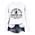 thumbnail image 4 of Venzia Women Halloween Crewneck Sweatshirt, Black Long Sleeve Pullover Top, Casual Fall Graphic Sweatshirt, 4 of 4
