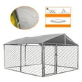 thumbnail image 2 of Magic Union 7.5'x 7.5'x 5.3' Large Outdoor Kennel Heavy Duty Dog Cage with Water -Resistant Cover, 2 of 9
