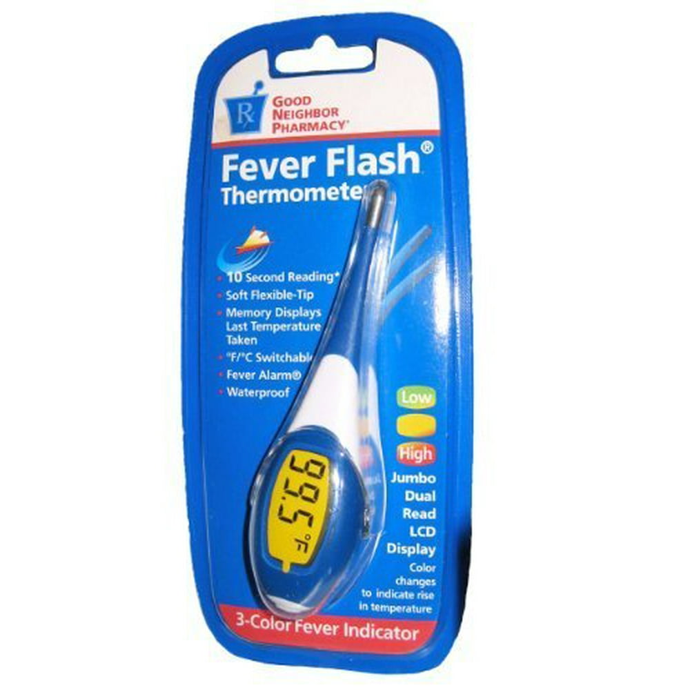 GNP Fever Flash Thermometer, 3 Color Fever Indicator, Waterproof, Fever