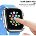 thumbnail image 4 of [5 Pack] Compatible with Apple Watch Series 7 Screen Protector 41mm, Full Coverage Ultra-Thin Bumper Cover for iWatch Series 7 Women Men, Black/Clear/Silver/Rose Gold/Pink, 4 of 5