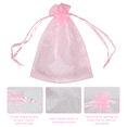 thumbnail image 2 of 100PCS Organza Gift Candy Sheer Bags Mesh Jewelry Pouches Drawstring Bulk for Wedding Party Favors Festival Christmas Valentine's Day, 2 of 6