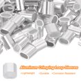 thumbnail image 3 of Unique Bargains 100 Pack Aluminum Crimping Loop Sleeve for 5/64' Diameter Wire Rope, Oval Aluminum Wire Rope Sleeve, 3 of 6