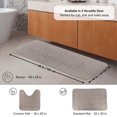 thumbnail image 3 of Memory Foam Runner Bath Mat Taupe Pebble Design 48x18, 3 of 9