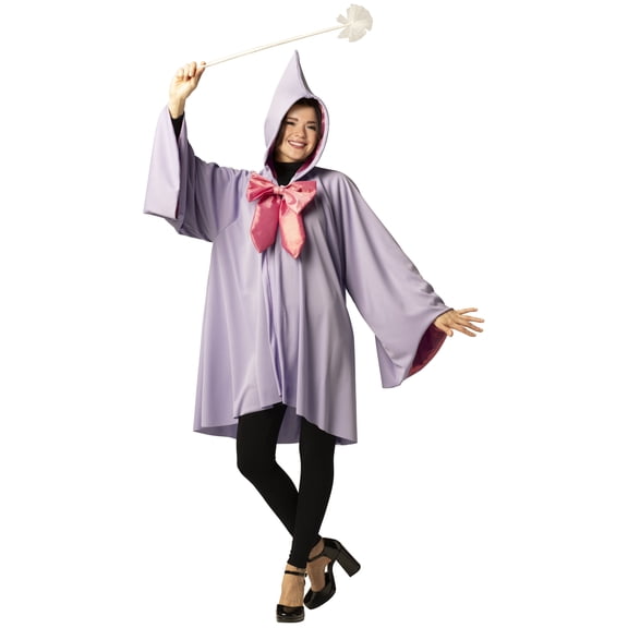 Imposta Costumes Fairy Godmother with Hooded Cape & Wand, Purple Halloween Costume, Women, One Size Fits Most, 30219-OS