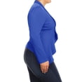 thumbnail image 3 of Women's Plus Size Casual Long Sleeves Open Front Solid Office Work Wear Blazer Jacket, 3 of 5