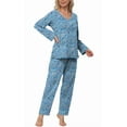 thumbnail image 3 of Anygrew Women's Pajamas Set Long Sleeve Shirts and Long Pants 2 Piece Pjs Sleepwear with Pockets, 3 of 9
