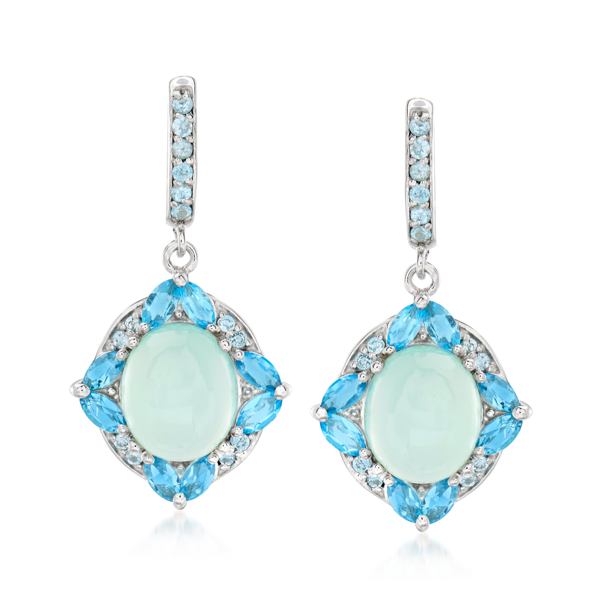 Details about   White Chalcedony 18K Gold Plated Sterling Silver Drop Earrings Gemstone Jewelry 