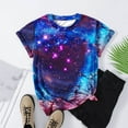 thumbnail image 7 of Penkiiy Galaxy Printed Shirt,Womens 3D Top Blouse Novelty Graphic Breathable Quick Dry Sleeveless Beach T-Shirt L Dark Blue, 7 of 7