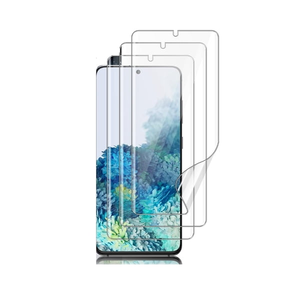 GJX 3 Pack Screen Protector for Galaxy S20 [Not Glass], Support Fingerprint Unlock Flexible Tpu Film, Touch Sensitive, Anti-Scratch, Full Coverage S20 Screen Protector