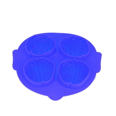 

Hi.FANCY 4-cavity Brain Shape Chocolate Mold Silicone Jelly Mousse Cold Soap Mould Pudding Baking Ice Cube Tray