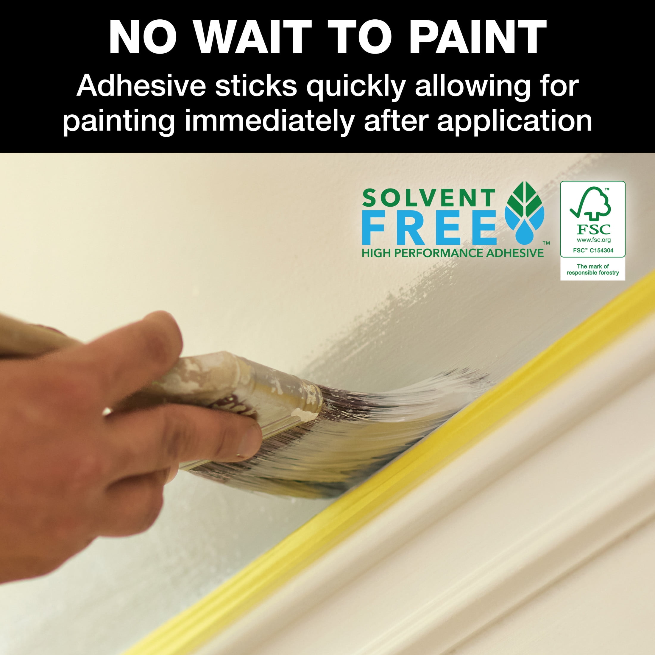 FrogTape 1.41 in. x 60 yd. Yellow Delicate Surface Painter's Tape