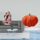 thumbnail image 2 of Letrero de mesa acrílico para decoración de escritorio, adorno de calabaza de Halloween, material suave y ligero con forma de calabaza única, adecuado, 2 of 8