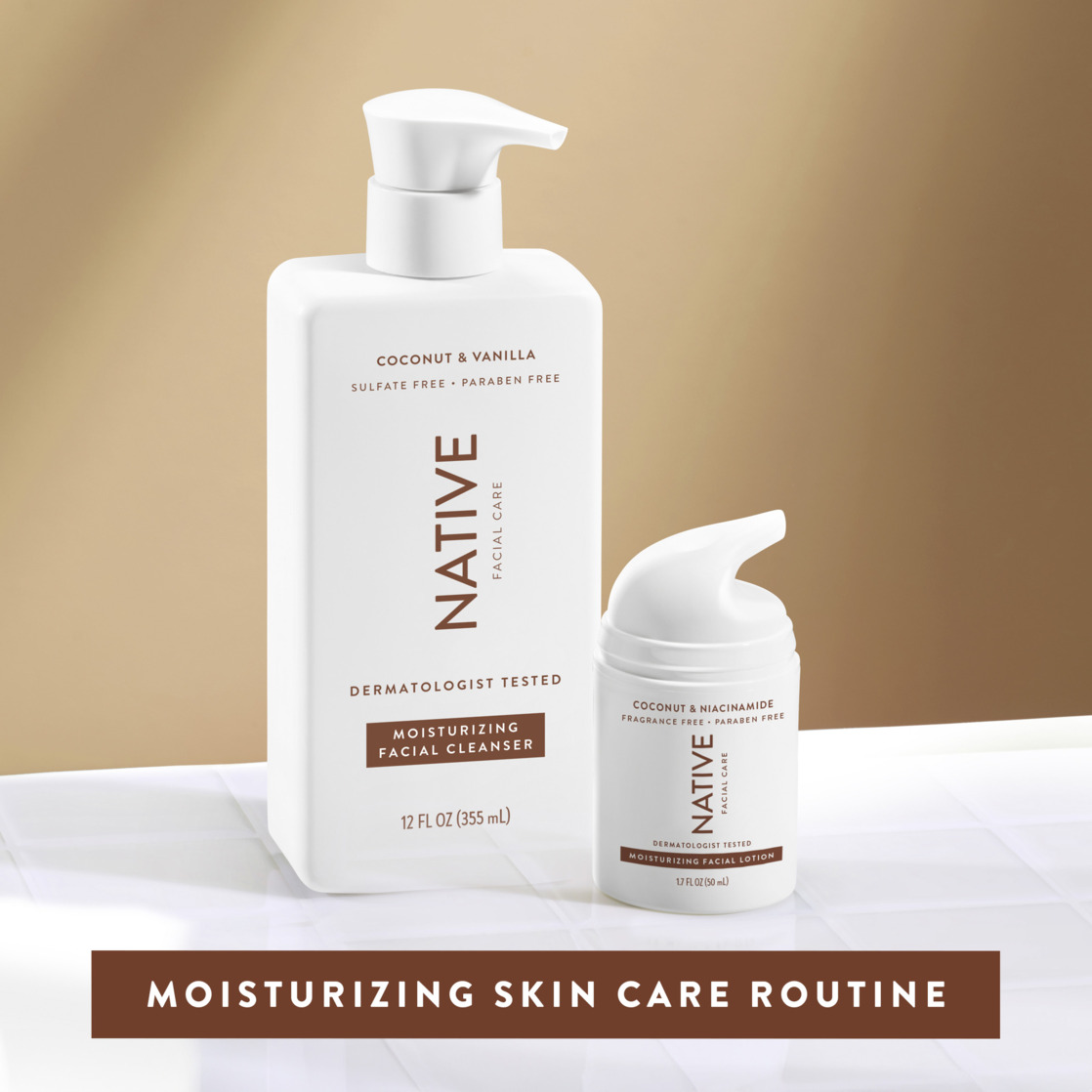 Native Moisturizing Facial Cleanser, Coconut & Vanilla, Sulfate Free, for All Skin Types, 12 fl oz