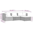 thumbnail image 4 of vidaXL 4 Piece Garden Lounge Set with Cushions Poly Rattan Black, 4 of 5
