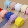 thumbnail image 2 of TopOne 10m/roll 4cm Wide Double-sided Lace Ribbon Decoration Handicraft Embroidered Net Clothing Accessories, 2 of 8