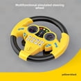 thumbnail image 1 of Battery-Powered Kids' Car Driving Simulator with 360° Rotatable Steering Wheel, Flashing Lights & Music - DIY Customizable, Export-Quality Children's Toy, Yellow, Packaged in OPP Bag for Portable, 1 of 6