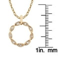 thumbnail image 3 of 10k Yellow Gold Braided Circle Diamond Pendant Necklace, 3 of 5