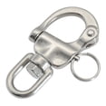 thumbnail image 1 of Stainless Steel Rotary Quick Buckle Spring Hand Pull Quick Release Buckle Outdoor Boat Rigging Diving Accessories Sliver, 1 of 11
