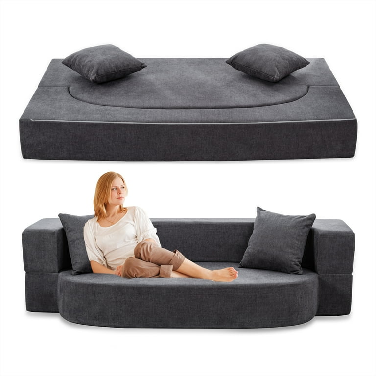 Folding Sofa Bed, Z-hom 10 inch Convertible Memory Foam