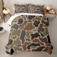 thumbnail image 2 of meiyoeat Dino Camo Twin Quilt Set for Boys, Dinosaur Print Twin Coverlet Set for Women, Green, 2 Pieces, 2 of 7