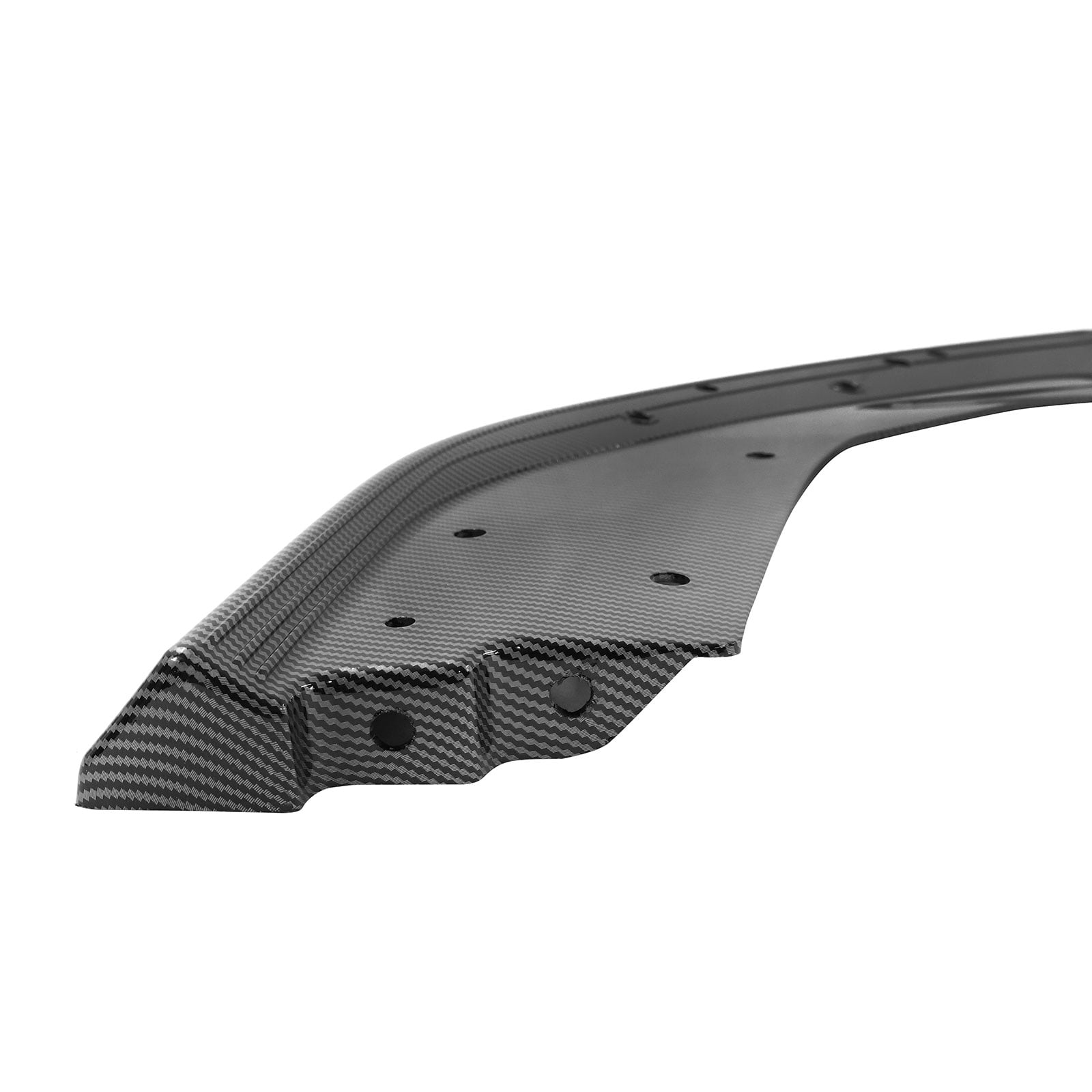 Ikon Motorsports Front Bumper Lip Compatible With 2021-2023 Ford Mustang Mach 1, Carbon Fiber Print PP Polypropylene Handling Package Style Front Lower Chin Lip Splitter Protector