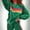 Green, variant on VIWORLD 2-Piece Women's Rainbow Striped Sweatsuit Long Sleeve Crewneck Lounge Set with Elastic Waist Pants Black，S