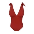 thumbnail image 1 of Traje de Baño Ocean Pacific para Mujer Completo con Nudo en Tirante, Cuello V  Rojo Talla CH, 1 of 4