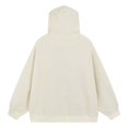 thumbnail image 3 of UJNDER Women's Solid Embroidery Hooded Sweatshirt Letter Design Loose Fit Unisex Long Sleeve Beige XXL, 3 of 3