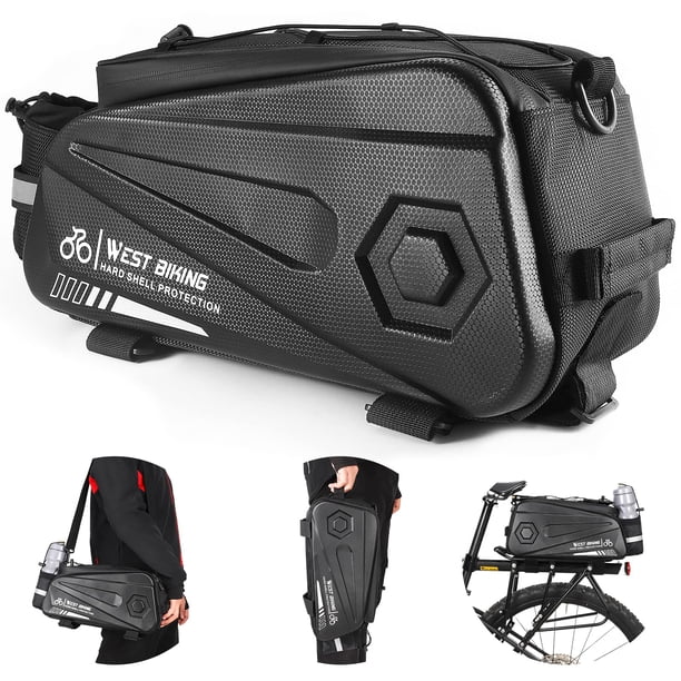 Bolsa para asiento trasero de bicicleta West Biking, 8.6 L, impermeable con funda para lluvia