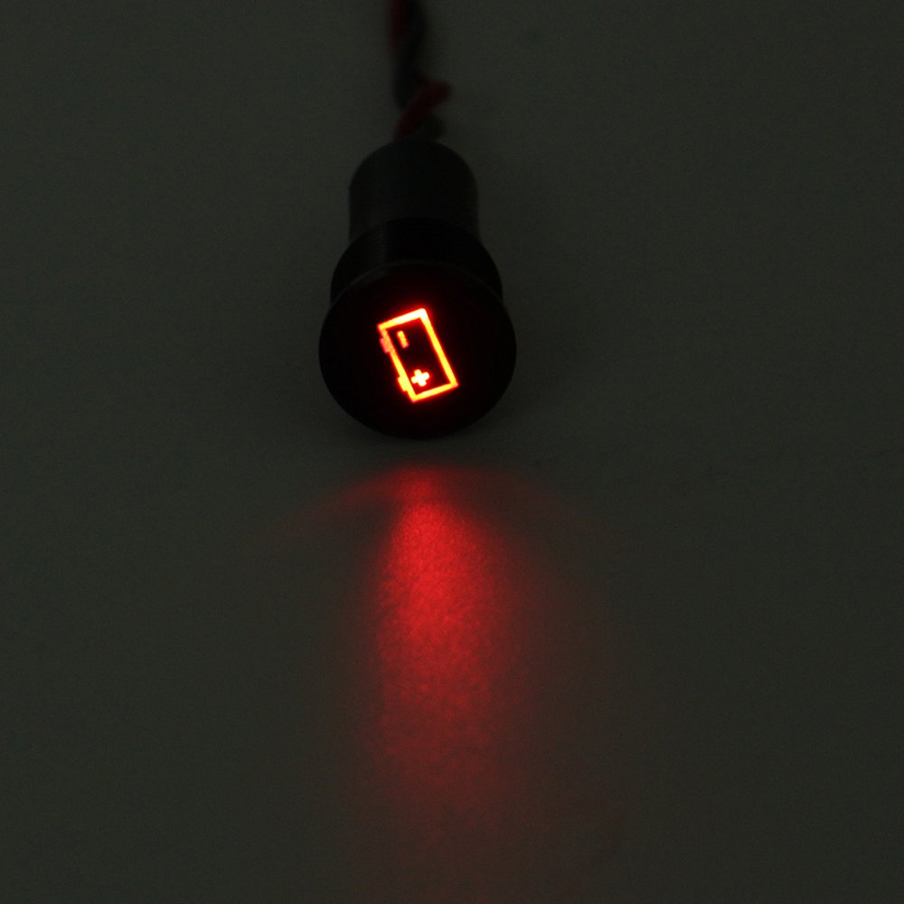 12V 24V 10mm Waterproof Ultra Bright Metal Lamp Bulb LED Dash Panel