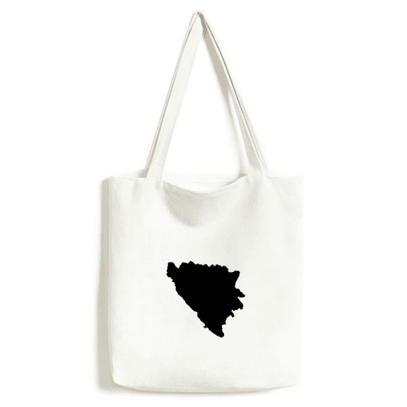 Bosnia and Herzegovina Map Country Tote Canvas Bag Shopping Satchel Casual Handbag