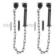 thumbnail image 3 of Juego de 2 cerraduras de seguridad para puerta con cadena de acero inoxidable, cerradura de presión antirrobo, limitador de puerta, cadena de seguridad, 3 of 7