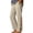 Khaki, variant on Chbgutlmr Pants for Women Straight Leg Split Hem Tie Side Elastic Waist Trousers Casual Loose Trendy Solid Color Pants[XL,Yellow]