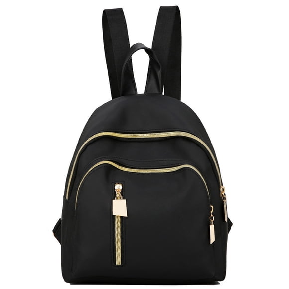 Mini Nylon Backpack - Waterproof Backpack for Girls - Handbag/Shoulder Bag - Suitable for Adults and Kids for School and Travel - Black
