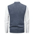 thumbnail image 4 of NTACZA V Neck Men Sweater Gray Argyle Button Down Sweater Cardigan Fleece Lined Sleeveless Thicken Vests Jumper Mens 3XL, 4 of 9