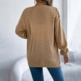 thumbnail image 4 of Ediodpoh Cardigan for Women Winter Long Sleeve V Neck Crochet Kimonos Loose Open Front Hollow Out Cover Ups Khaki_002 M, 4 of 6