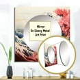 thumbnail image 3 of Designart "Masterpiece Pink Great Wave of Kanagawa II" Nautical & Beach Square Mirror For Wall Decor - Large Pink Square Printed Wall Mirror Art - Wall Mounted Square Large Mirror, 3 of 5