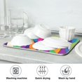 thumbnail image 7 of Yayeee Dish Drying Mat for Kitchen Counter 16"x18" Microfiber Absorbent Pad, Colorful Plaid, 7 of 7