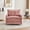 Pink, variant on Knubmt Swivel Upholstered Club Chair Armchair with Metal Base, Modern Chenille Accent Chair for Living Room, Office, Bedroom, Beige