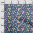 thumbnail image 2 of oneOone Cotton Silk Teal Blue Fabric Kids Floral Fabric For Sewing Printed Craft Fabric By The Yard 42 Inch Wide, 2 of 4