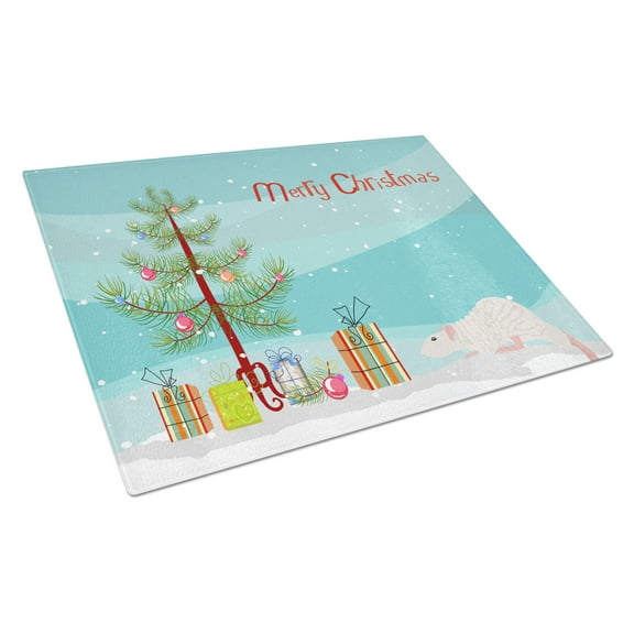 Caroline's Treasures CK4470LCB Dumbo Sphynx Rat Merry Christmas Glass Cutting Board Large, 12H x 16W, multicolor