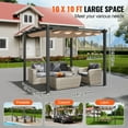 thumbnail image 5 of Adjustable 10'x10' Retractable Pergola with Sun Shade Canopy, Aluminum Outdoor Structure in Beige, 5 of 6