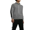 thumbnail image 3 of Ma Croix Men's Active Slim Fit Track Jacket with Button Sleeve Accents, 3 of 7