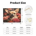 thumbnail image 2 of Logiee Vintage Red Flower Chihuahua Print Canvas Wall Art ,Art Poster,Canvas Decorative Picture,Decor Wall Pictures for Living Room Bedroom Bathroom,Ready to Hang, 2 of 6