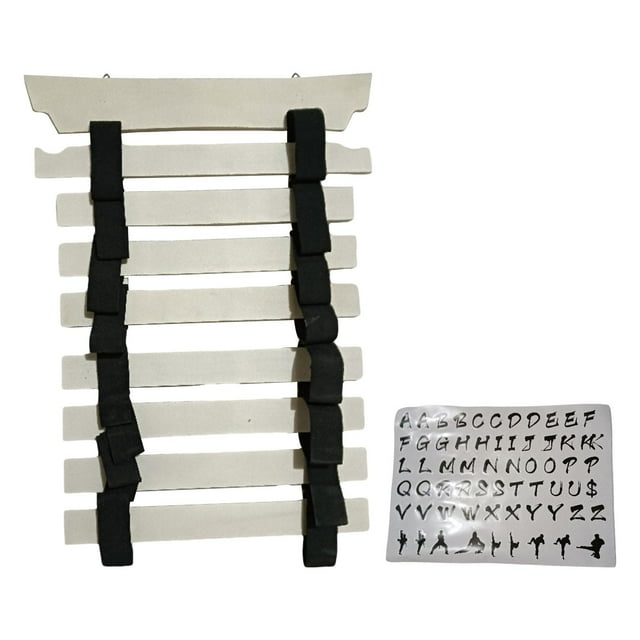 S SERENABLE Karate Belt Display Rack Storage Wall Mounted for Muay Thai Taekwondo Boxing