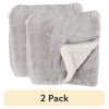 (2 pack) Parent's Royal Plush Blanket for Baby Boys and Girls, Gray, 30" x 40"