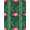 Pink Green, Pattern 17, variant on ODIKA 8'x10' Washable Area Rug Botanical Frond Border Jungle Motif Exotic Watercolor Leaves Refined Structured for Dining Room, Large Office, Lounge, Non-Slip Chair-Friendly Mat