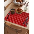 thumbnail image 3 of Red Stripes Lines Placemats Set of 2 Abstract Waves Striped Classic Heat Insulation Washable Place Mats, Rustic Non-Slip Table Mats for Dining Table Party Kitchen Decor,13x19 Inch, 3 of 4