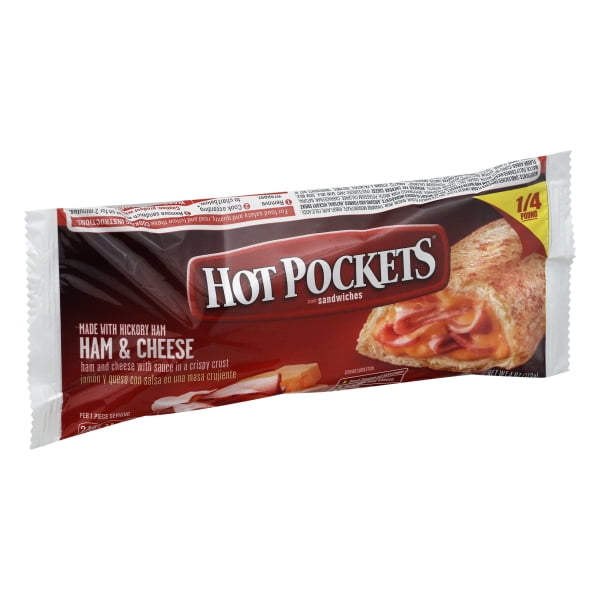 nestle hot pockets ham and cheese stuffed sandwich, 4 ounce 24 per